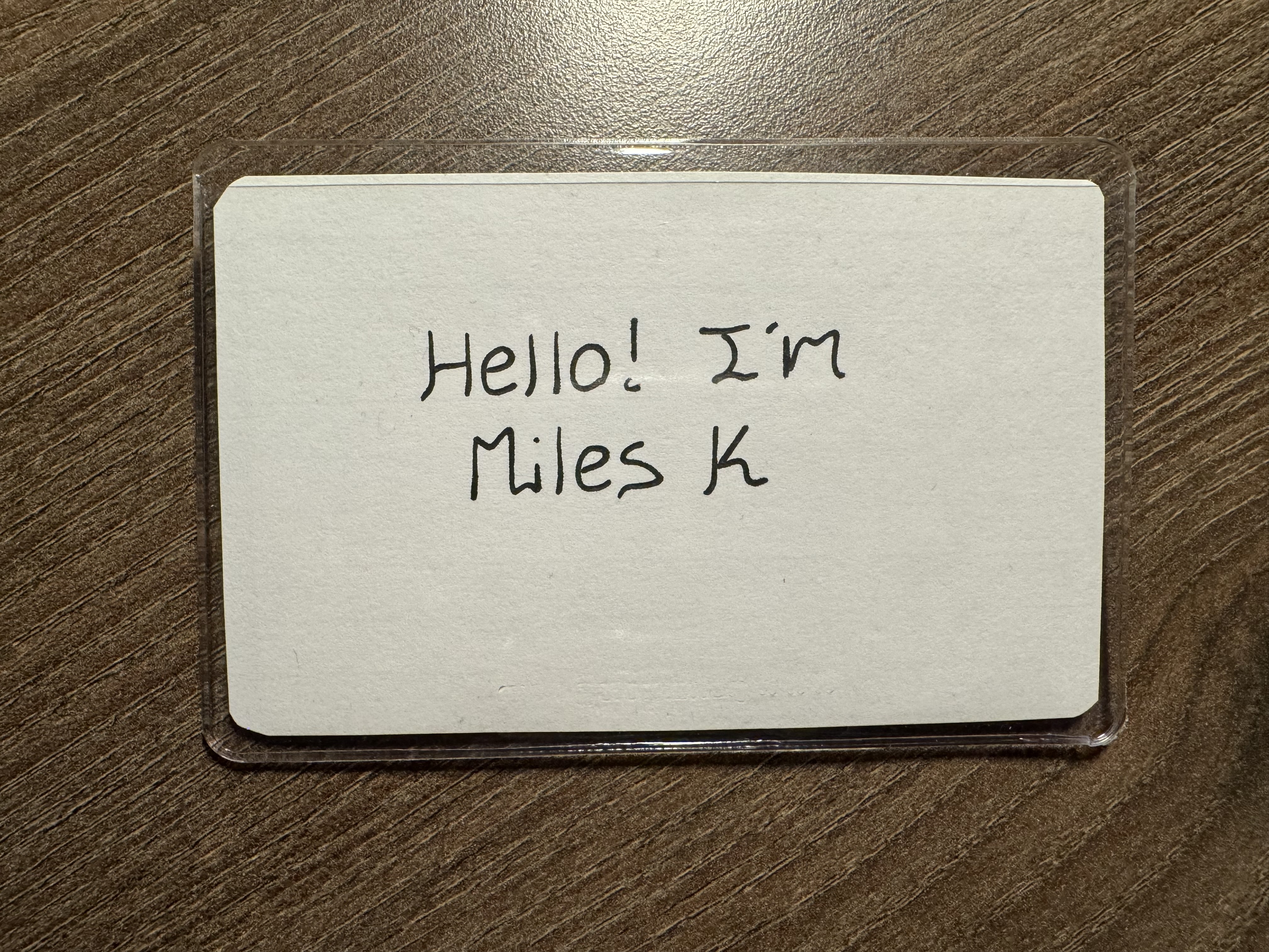 My nametag